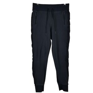 Lululemon Scuba Jogger Black Gray High Rise Sweatpants Size 8 LW5CQOS